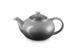 Le Creuset 1.3L Flint stoneware teapot with drip-resistant spout, ergonomic handle, heat-retentive, dishwasher safe – Keans