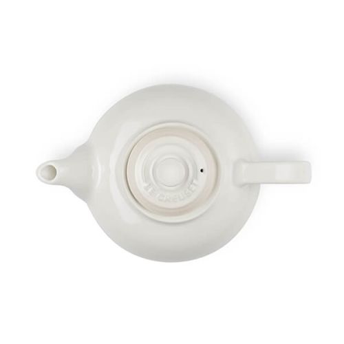 Le Creuset Stoneware Classic Teapot 1.3L in Meringue color – durable, elegant design | Keans Claremorris