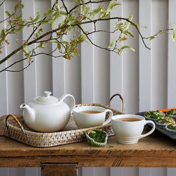 Le Creuset Stoneware Classic Teapot 1.3L in Meringue color – durable, elegant design | Keans Claremorris