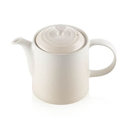 Le Creuset Stoneware Grand Teapot 1.3L Meringue color, durable ceramic, available at Keans Claremorris