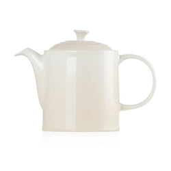 Le Creuset Stoneware Grand Teapot 1.3L Meringue color, durable ceramic, available at Keans Claremorris.