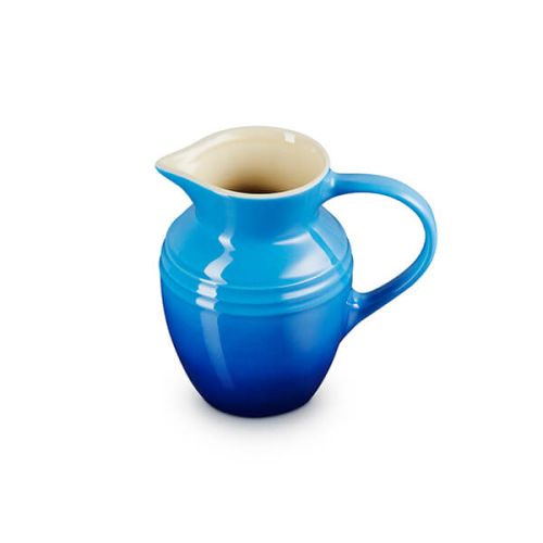 Le Creuset Stoneware Breakfast Jug 600ml in Azure blue – durable, stylish kitchenware | Keans Claremorris