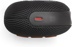 JBL Clip 5 Black portable waterproof Bluetooth speaker with carabiner – available at Keans Claremorris