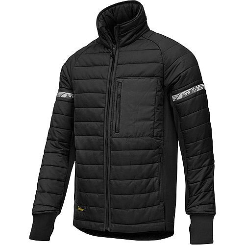 Snickers AllroundWork 37.5 Insulator Jacket WW2 Black with water-repellent, stretch panels, Cordura elbows, reflective