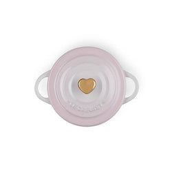 Le Creuset Petite Round Casserole Shell Pink with Heart Knob, durable enameled cast iron – Keans Claremorris