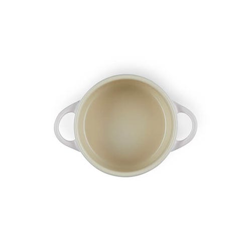 Le Creuset Petite Round Casserole Shell Pink with Heart Knob, durable enamel cookware - Keans Claremorris