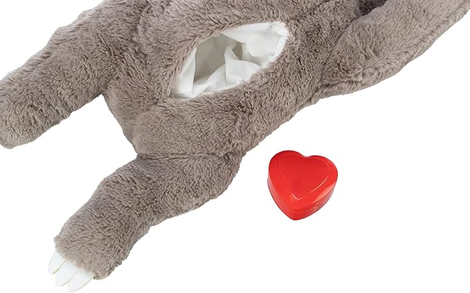 Junior Sloth with Heartbeat Dog Toy, soft plush pet toy for comfort – available at Keans Claremorris