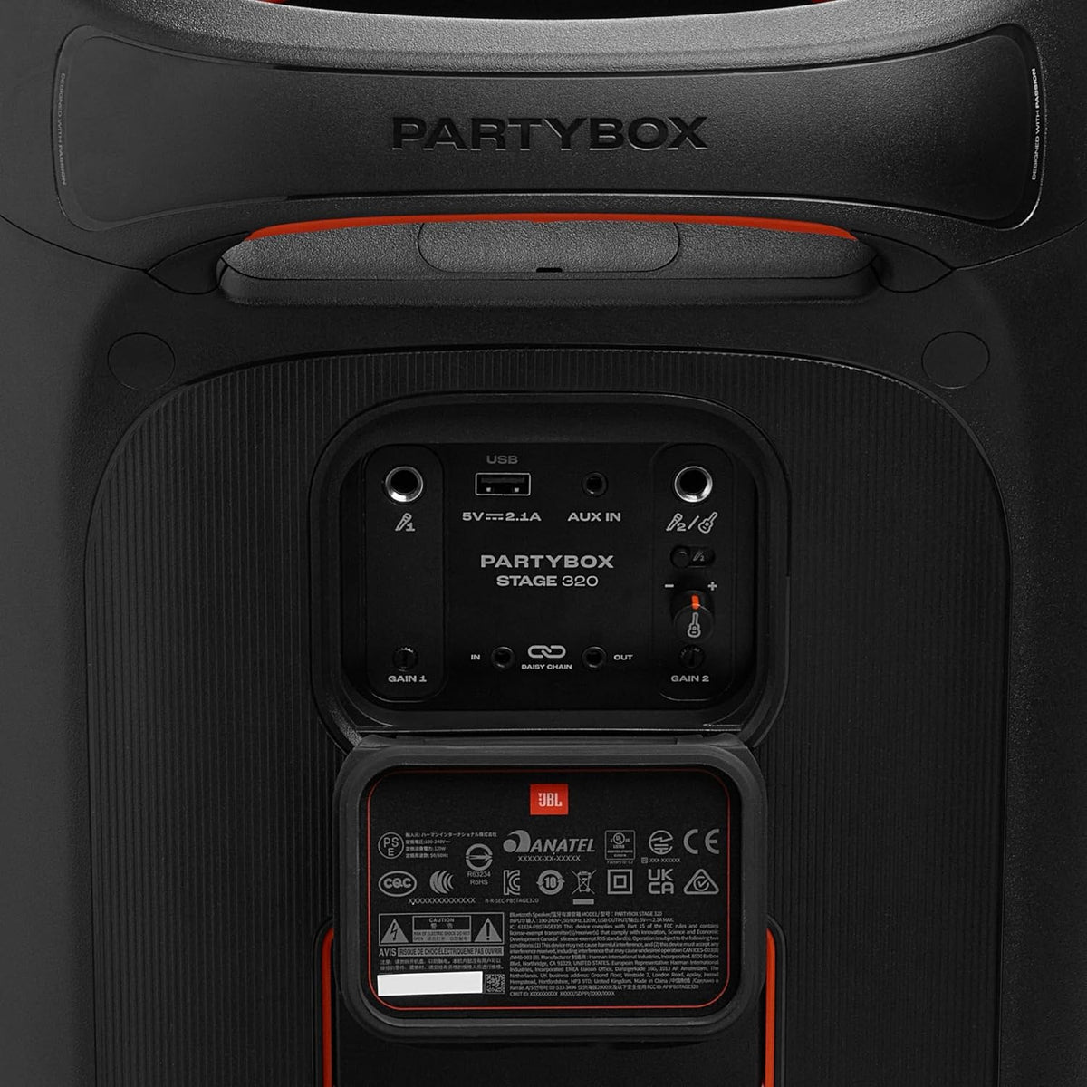 JBL PartyBox Stage 320 Portable Bluetooth Party Speaker with powerful sound and lights – available at Keans Claremorris