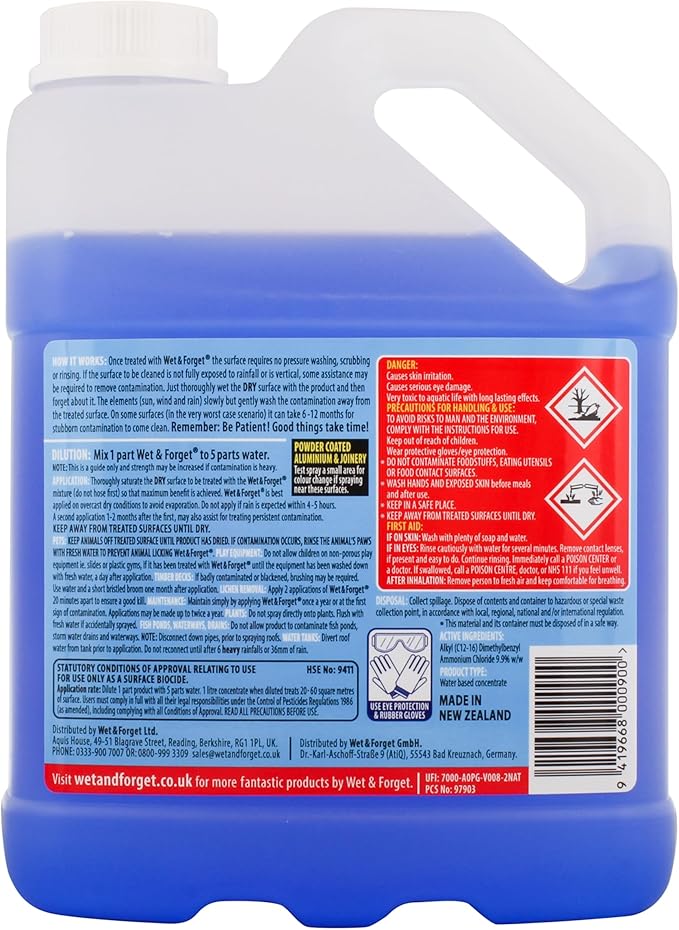 Wet & Forget 2L Mould, Lichen & Algae Remover bottle – effective outdoor cleaner | Keans Claremorris