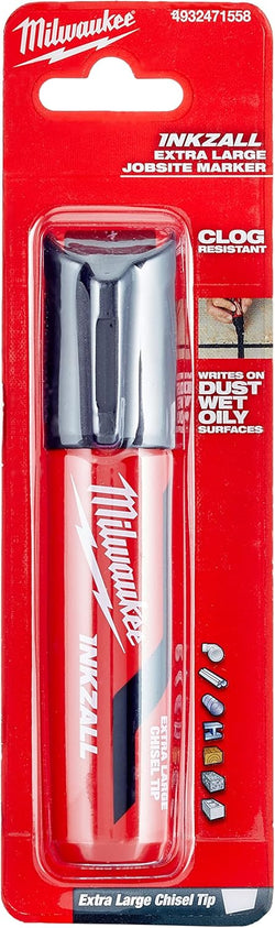 Milwaukee Inkzall Black XL Chisel Tip Marker (1pk)