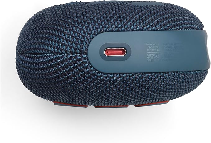 JBL Clip 5 Blue portable waterproof Bluetooth speaker with carabiner – available at Keans Claremorris