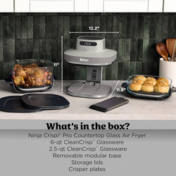 Ninja CRISPi DualZone 8-Function Glass Air fryer - Bone