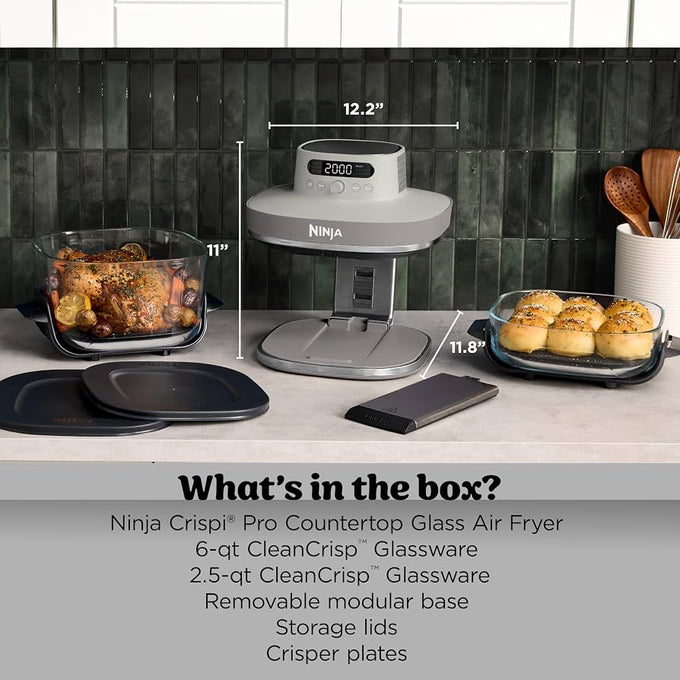 Ninja CRISPi DualZone 8-Function Glass Air fryer - Bone - Image 4