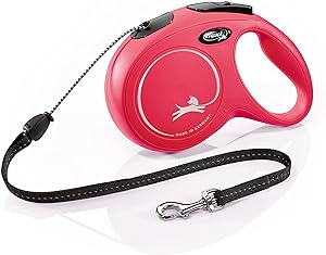 Flexi Classic Cord Medium 8m red dog leash, reflective, short-stroke brake, for dogs up to 20kg – Keans Claremorris