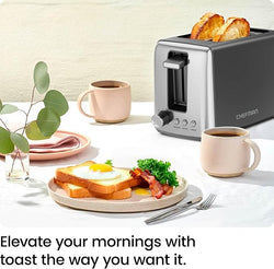 Chefman Stainless Steel 2 Slice Toaster| RJ31-SS-V3-UK