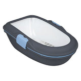 Berto Cat Litter Tray Grey with hygienic waste system, low litter use, easy-clean sieve, 39x22x59cm – Keans Claremorris