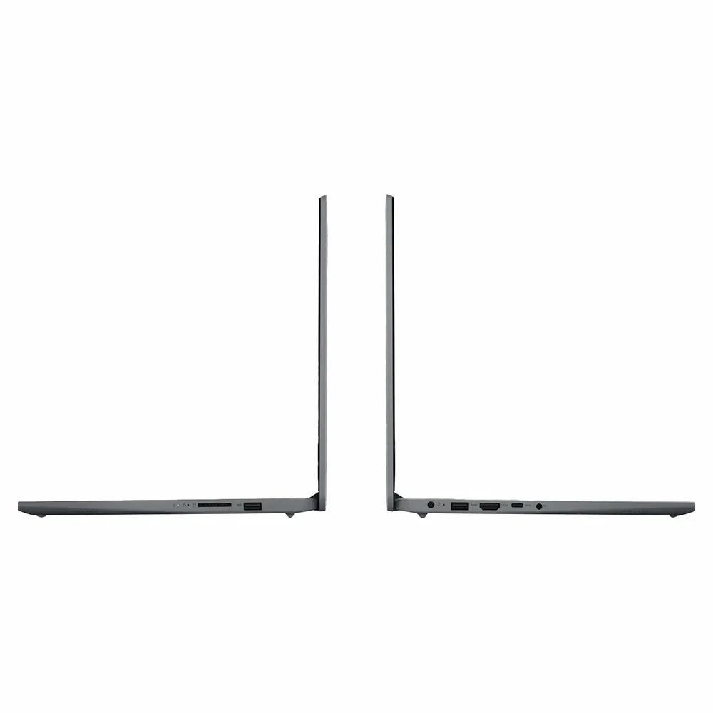 Lenovo IdeaPad 1 15 laptop shown from left and right sides with visible ports and slim profile