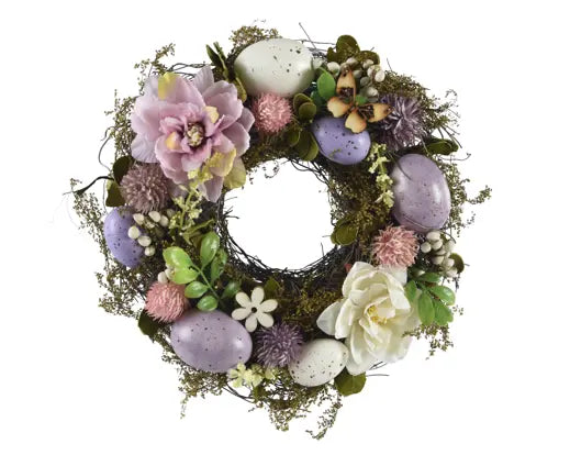 Easter Wreath with Flowers 23cm
