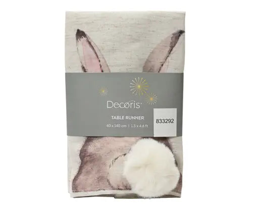 Decorative Table Runner with Pom-Pom Edging