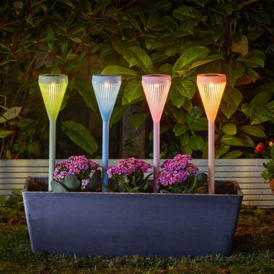 Viva! colorful solar garden stake light, weather-resistant, 43cm, auto on at night, sold individually – Keans Claremorris