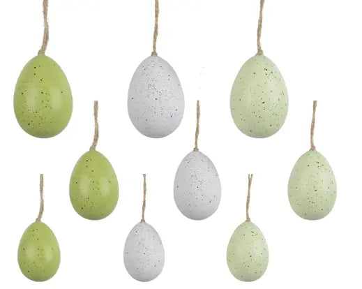 Poly Easter Eggs Asstd – White/Green Mix Bag of 20 - Image 2