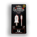 Load image into Gallery viewer, Powerz Micro USB 2.4A Car charger white
