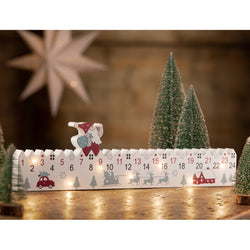 Advent Countdown LED calendar with festive lights, perfect holiday decor from Keans Claremorris.