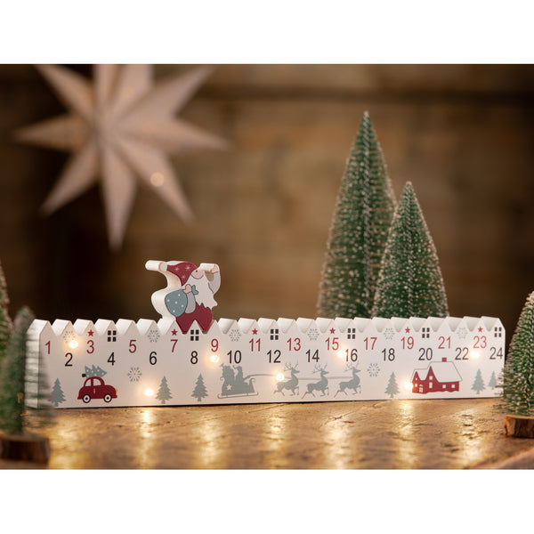 Advent Countdown LED calendar with festive lights, perfect holiday decor from Keans Claremorris.