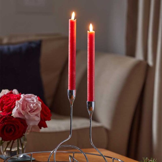 Faux Flame Table Candles  2pk - Red - Image 2