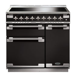 Rangemaster Elise 90CM induction range cooker with double oven, black finish - available at Keans Claremorris