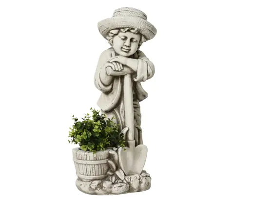 Decorative Outdoor Child Statue - Image 4