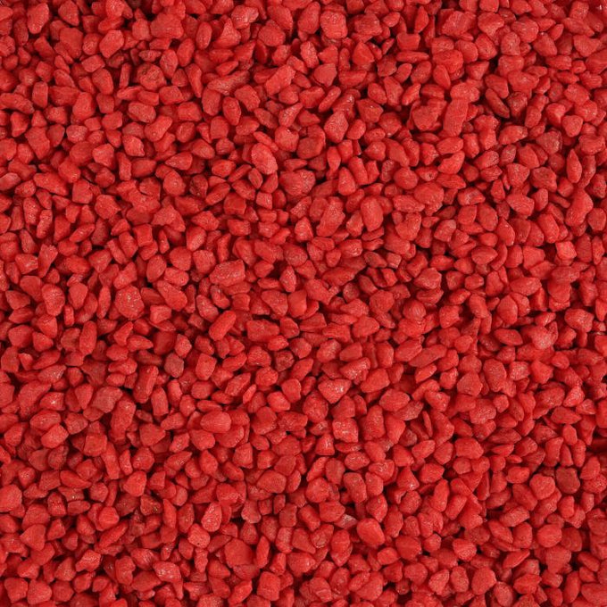 Red Granulate Decorative Stones 650ml for crafts and decor, available at Keans Claremorris.