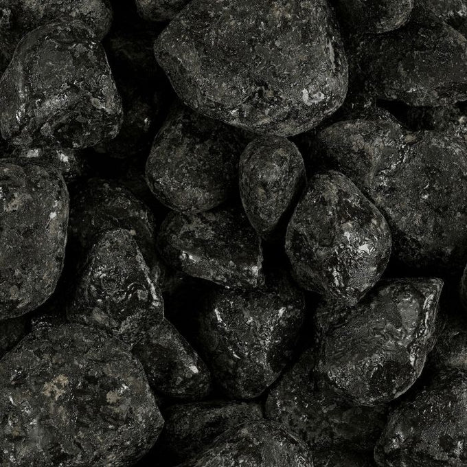 Decorative black stones 650 ml container for home and garden decor – Keans Claremorris