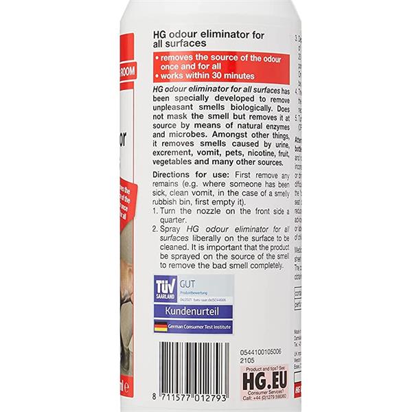 HG Eliminator Of All Unpleasant Bad Smells At Source 500Ml | Hag441050106