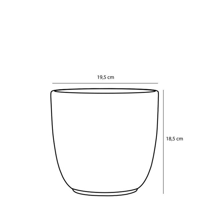 Tusca round black pot, 18.5cm height, 19.5cm diameter – stylish planter from Keans Claremorris