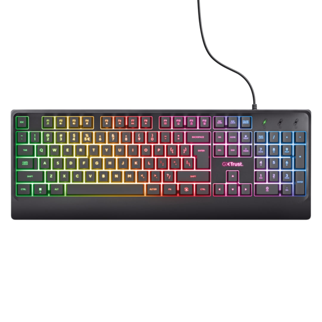 Trust GXT 792 Quadrox 4-in-1 Gaming Bundle Black - Keyboard, Mouse, Headset, Mousepad | Keans Claremorris