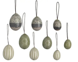 High-Gloss Easter Eggs Green/Brown – Bag of 12