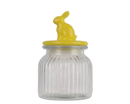 Decorative Storage Jar with Bunny Lid, 18 cm - Image 1