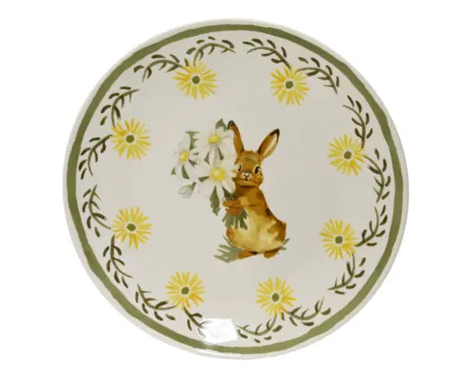 Breakfast Plate with Bunny and Flowers 20.2cm - Image 1