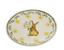 Breakfast Plate with Bunny and Flowers 20.2cm