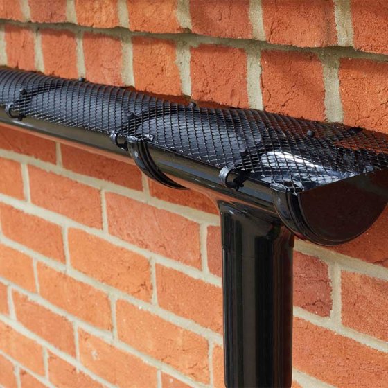 6m Gutter Mesh with clips keeps gutters clear of leaves, fits up to 13cm width, includes 10 clips – Keans Claremorris