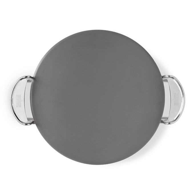 Weber Crafted Gourmet BBQ System Glazed Cordierite Pizza Stone with Carry Rack for brick-oven style baking – Kean’s