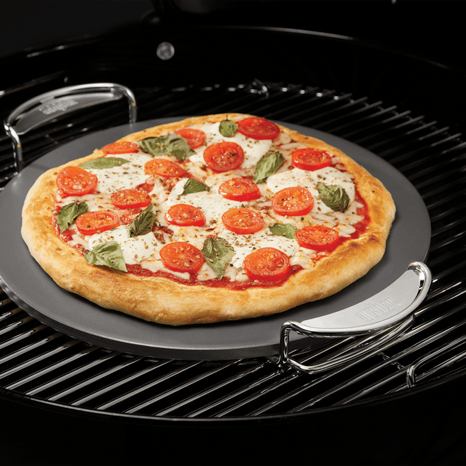 Weber Crafted Gourmet BBQ System Glazed Pizza Stone for even cooking - available at Keans Claremorris