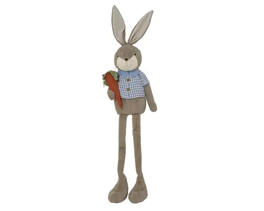 Giant Easter Bunny Décor – Blue/Multicolor 180cm Sitting with Dangling Legs - Image 2