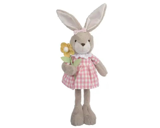 Standing Easter Bunny Figurine Pink 60cm