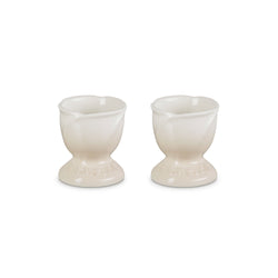 Le Creuset Egg Cup Set of 2 in Meringue color, stylish and durable, available at Keans Claremorris