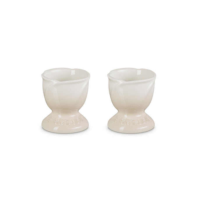 Le Creuset Egg Cup Set of 2 in Meringue color, stylish and durable, available at Keans Claremorris