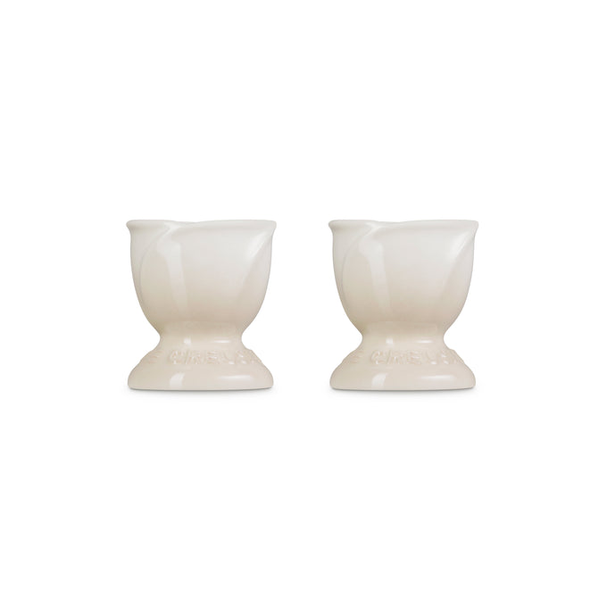Le Creuset Egg Cup Set of 2 in Meringue color, stylish and durable, available at Keans Claremorris.
