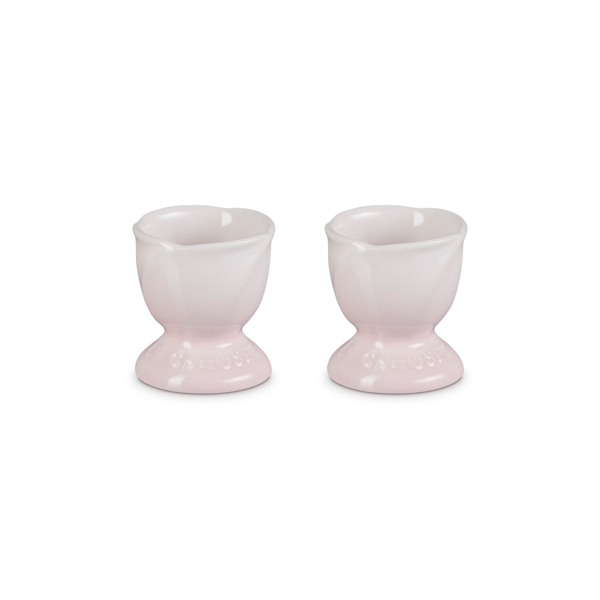 Le Creuset Egg Cup set of 2 in Shell Pink, durable stoneware, perfect for breakfast - Keans Claremorris