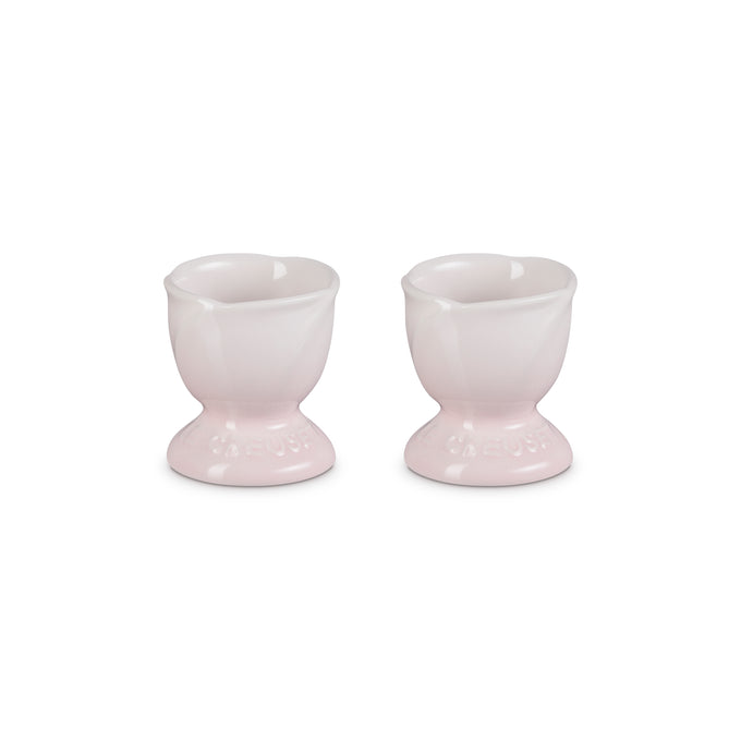 Le Creuset Egg Cup set of 2 in Shell Pink, durable stoneware, perfect for breakfast - Keans Claremorris